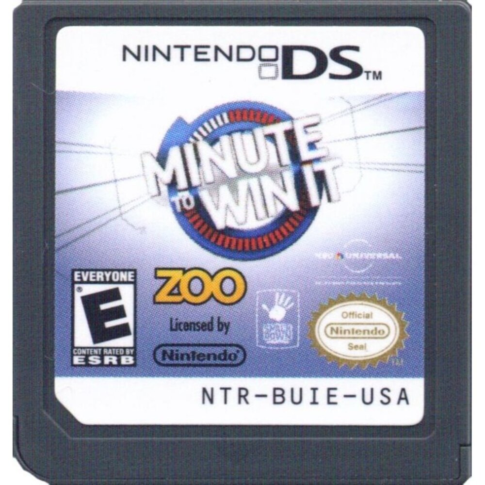 Minute to Win It (Nintendo DS, 2010) - Zoo Games - Fun Party Mini-Games